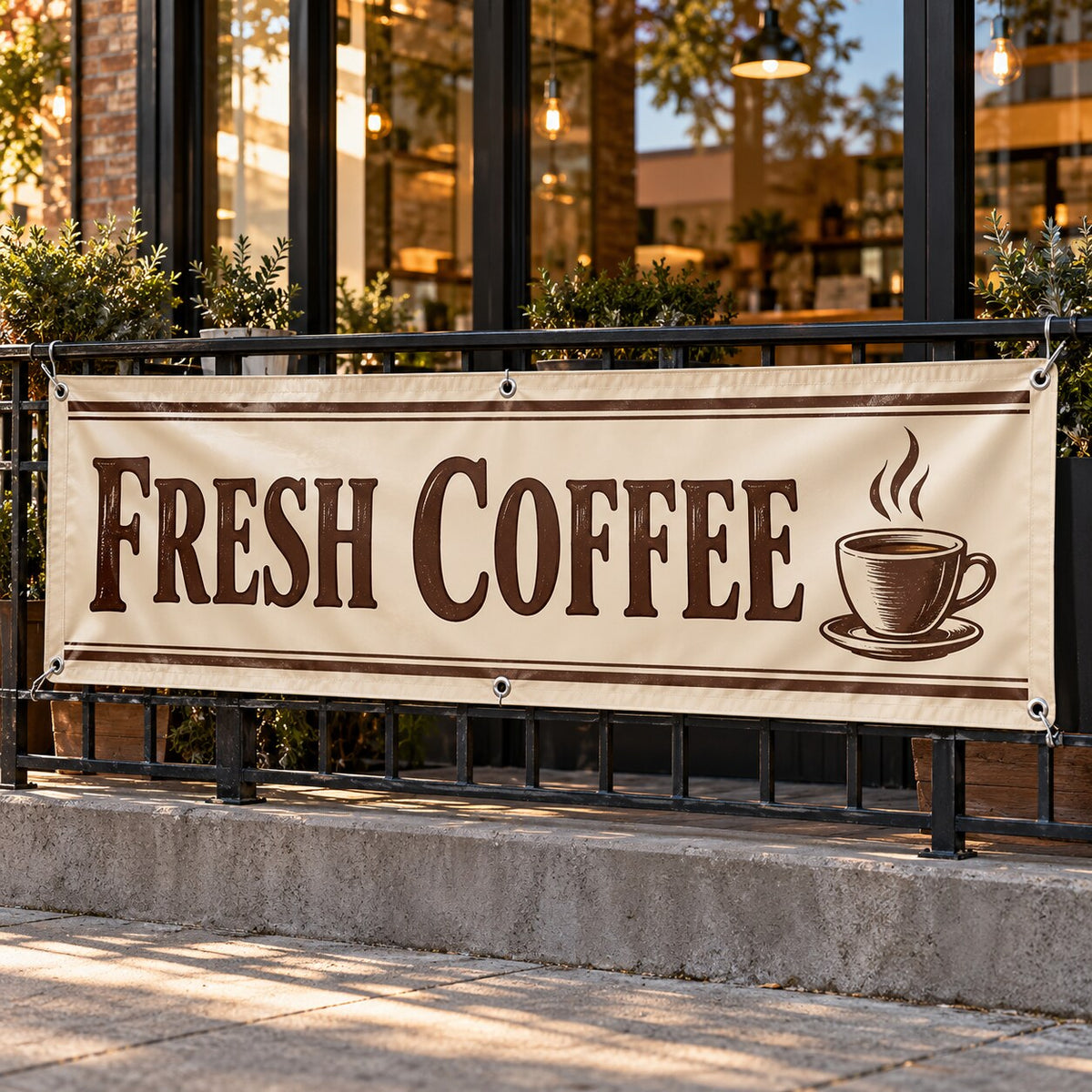 Realistic product mockup of 2 x 6 Vinyl Banner